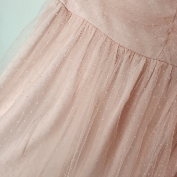 Vici Frances Tulle Polka Dot Midi Dress - BLUSH PINK - Picture 15 of 16